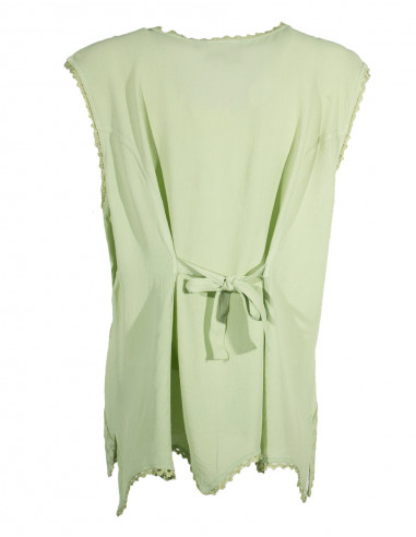 Chemisier viscose boutonné sans manche