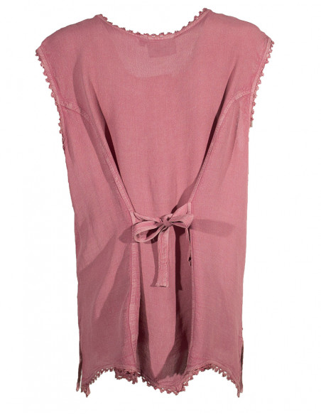 Chemisier viscose boutonné sans manche