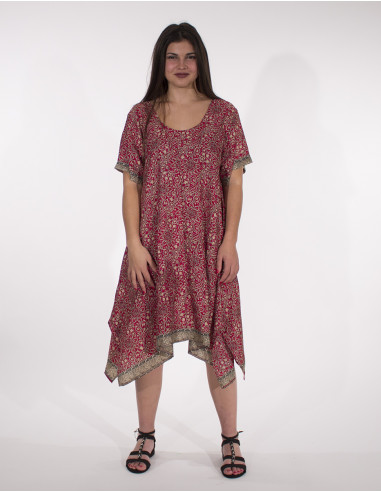 Robe Polyester Manches Courtes Sari