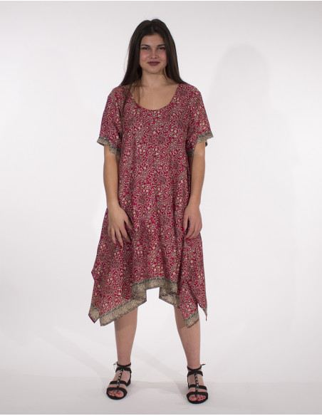 Robe Polyester Manches Courtes Sari