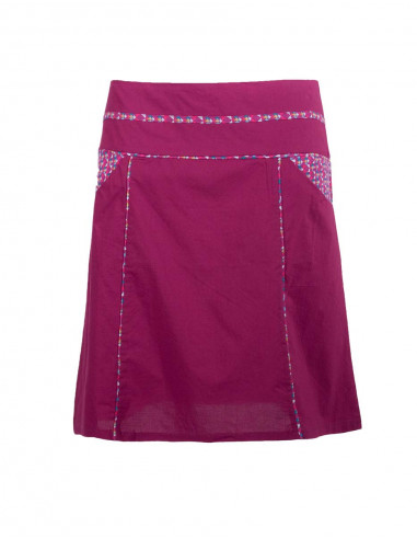 Jupe courte unie liseré