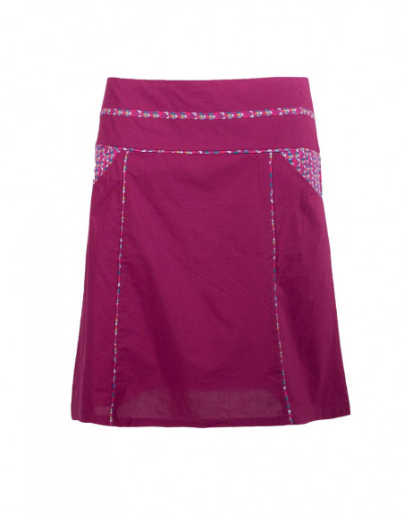 Jupe courte unie liseré