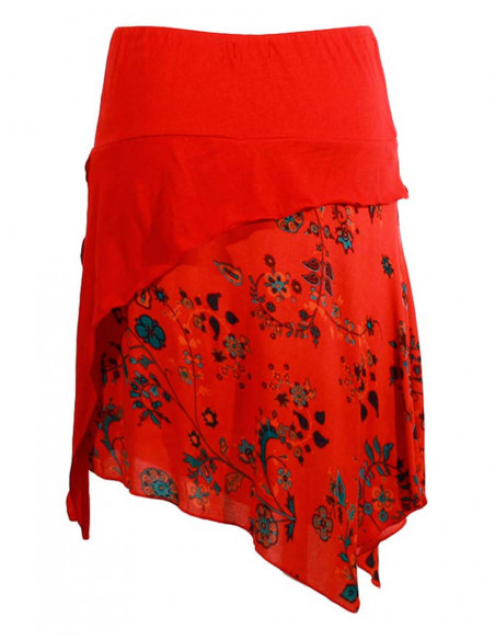 Jupe mi longue imprimé fleuri