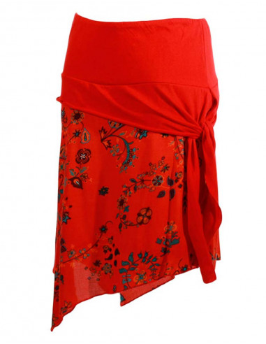 Jupe mi longue imprimé fleuri