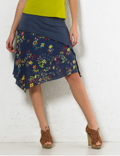 Jupe mi longue imprimé fleuri 2
