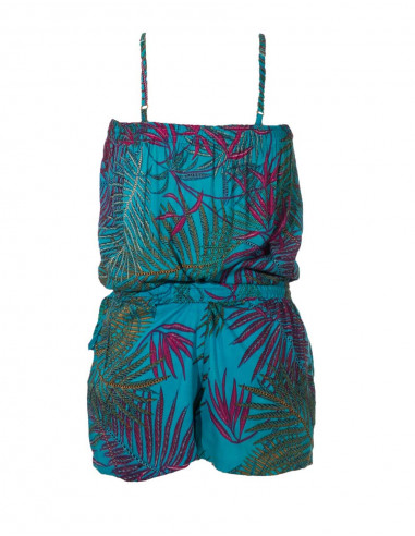 Combi Short Viscose Bretelles Imprime Pa