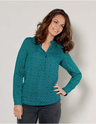 Blouse viscose manches longues