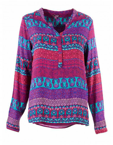 Blouse imprimée manches longues