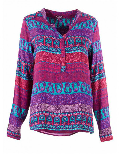 Blouse imprimée manches longues