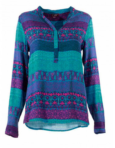 Blouse imprimée manches longues