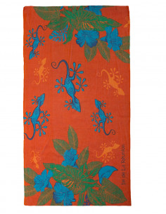 Pareo Coton Imprime Reunion Hibiscus x10 pces