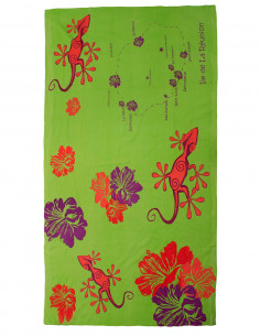 Pack de 10 pareos Coton Imprime Reunion Gekho Ile