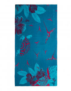 Pareo Coton Imp Reunion Paille En Queue x 10pces