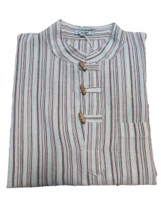 Chemise rayée mixte coton 2