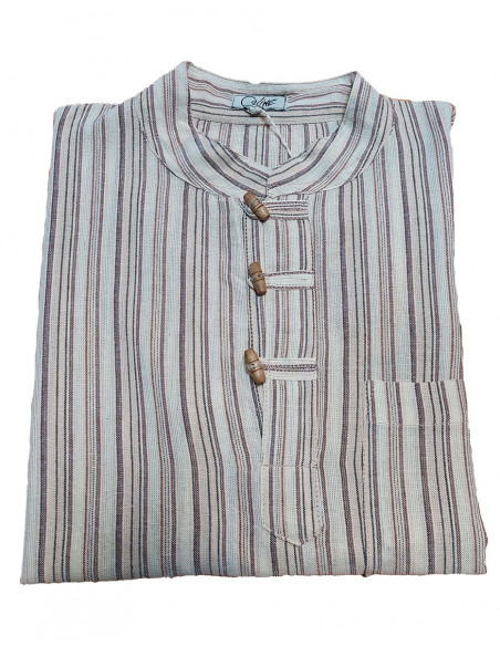 Cotton gent blouse with long sleeves