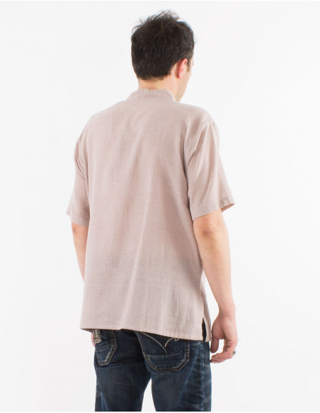 Chemise kurta homme coton manches courtes