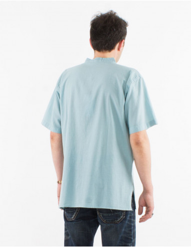 SW light cotton buttoned gent shirt with short sleeves