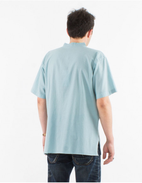 SW light cotton buttoned gent shirt with short sleeves