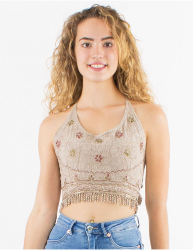 SW short fringed viscose top
