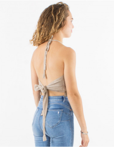 SW short fringed viscose top