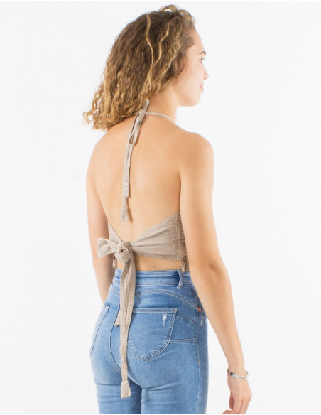 SW short fringed viscose top