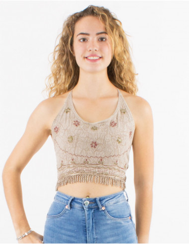 SW short fringed viscose top