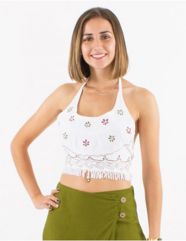 SW short fringed viscose top