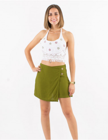 SW short fringed viscose top