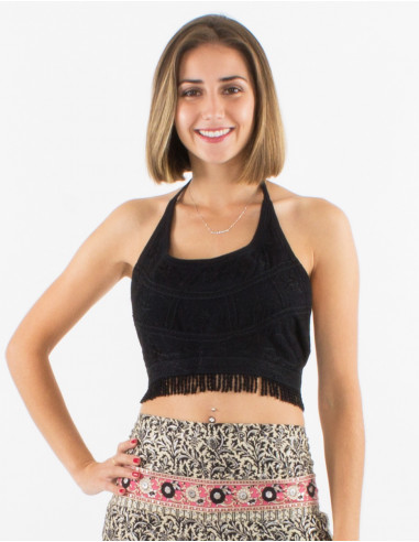 SW short fringed viscose top