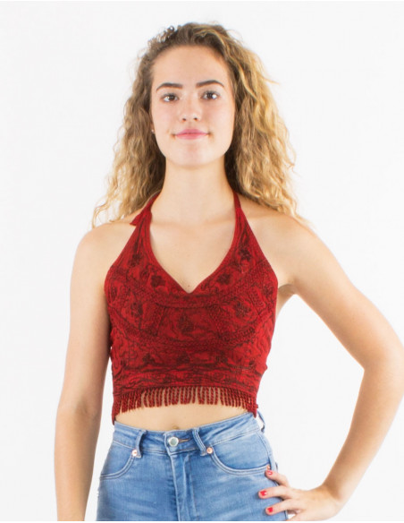 SW short fringed viscose top