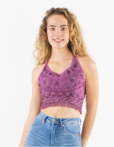 SW short fringed viscose top