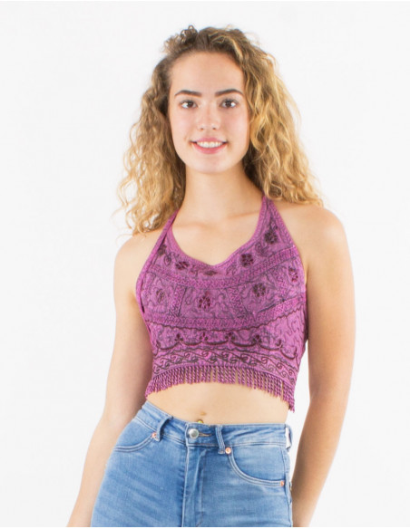 SW short fringed viscose top