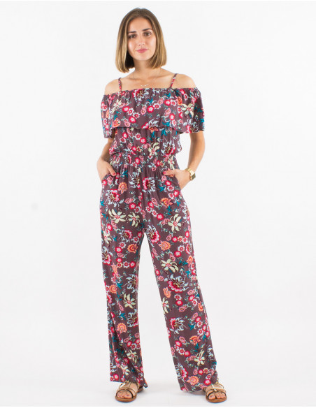 Combi longue viscose imprimé bohémian