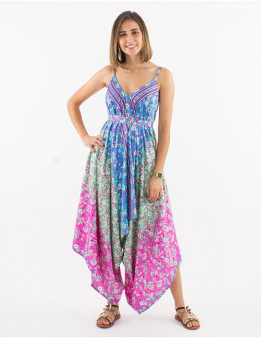 Combi longue polyester imprimé argenté