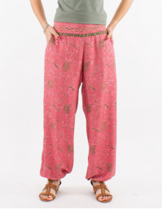 Polyester sari printed pants 2 pockets 2