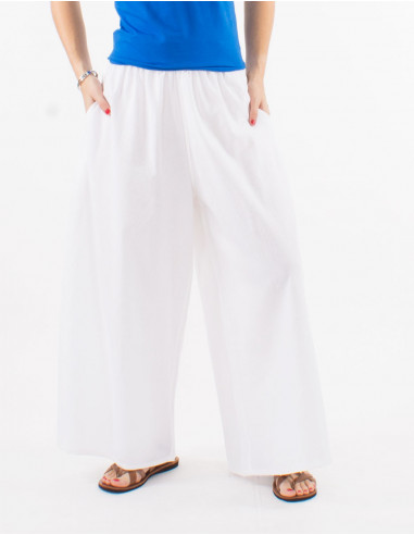 Pantalon femme large coton