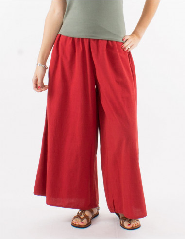 Pantalon femme large coton