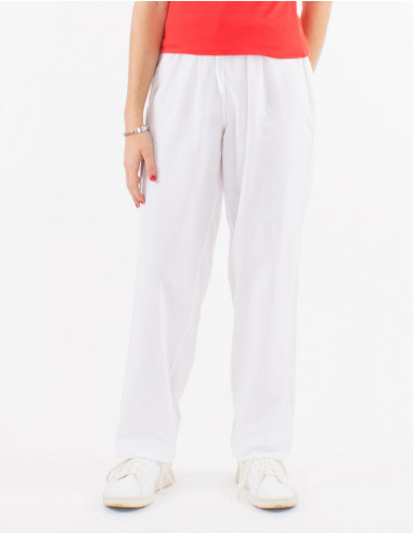 Cotton sw elastic belt pants