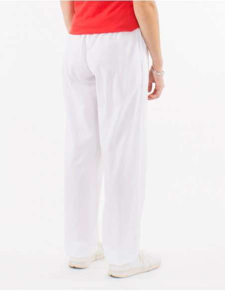 Cotton sw elastic belt pants