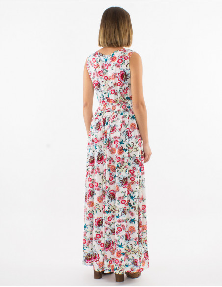 Robe longue viscose imprimé bohémian