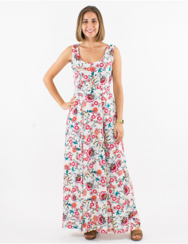 Robe longue viscose imprimé bohémian