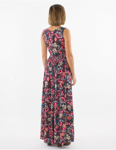 Robe longue viscose imprimé bohémian
