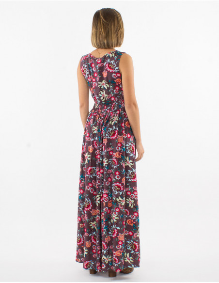 Robe longue viscose imprimé bohémian