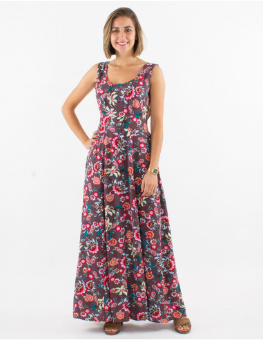 Robe longue viscose imprimé bohémian