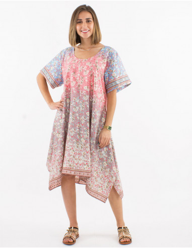 Robe polyester imprimé argenté