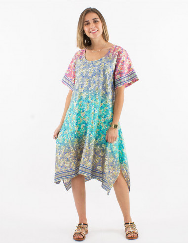 Silver print polyester dress