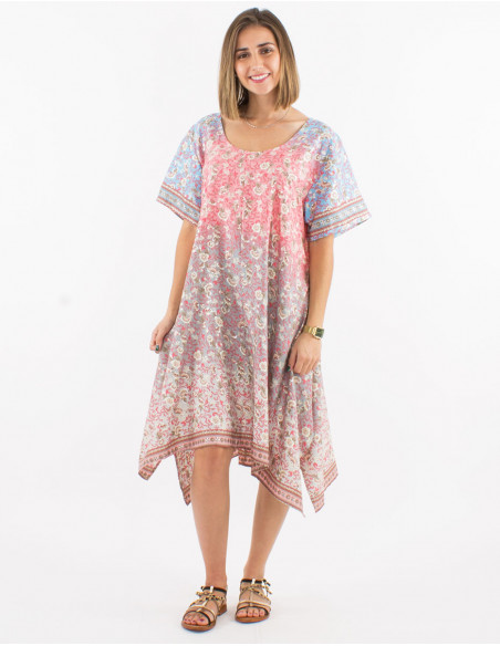 Silver print polyester dress