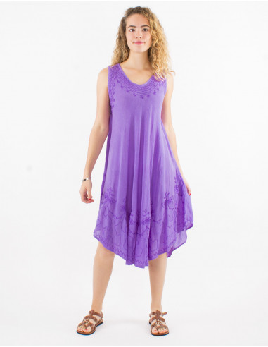 Viscose crepe umbrella dress