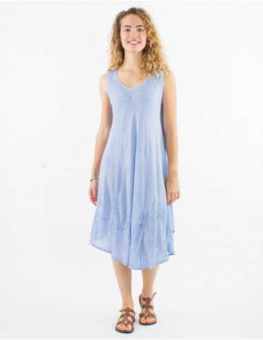 Viscose crepe umbrella dress