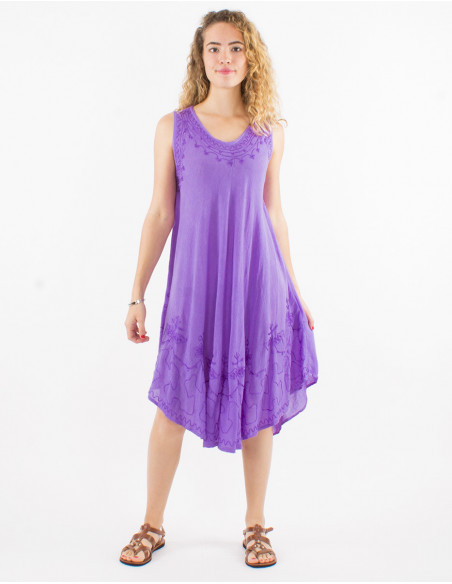 Robe 100% viscose crêpe parapluie